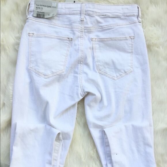 Topshop Leigh white ripped jeans NWT - Picture 2 of 4